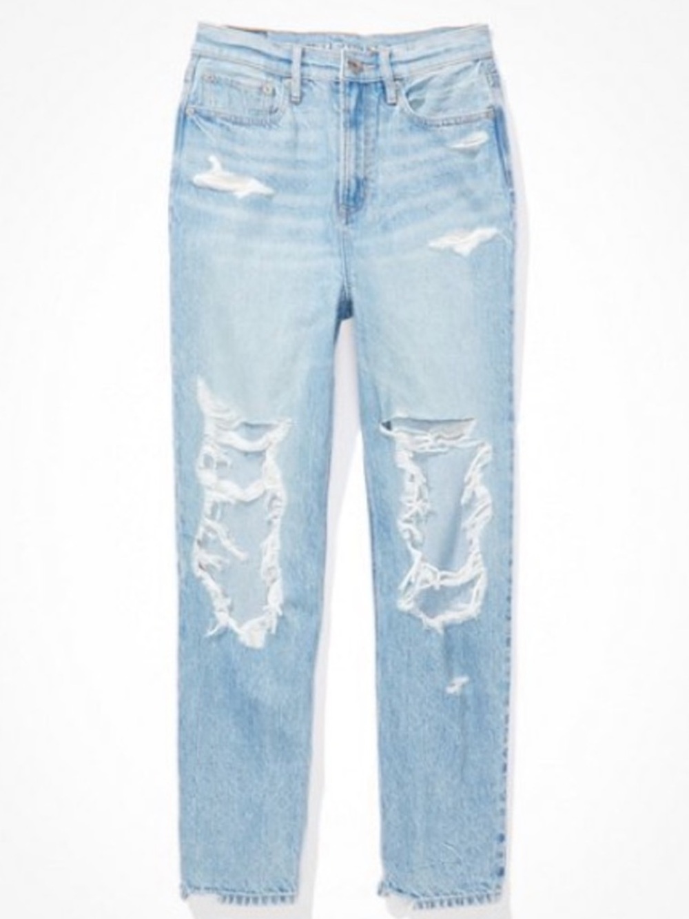 American Eagle Outfitters Light Blue Ripped Boyfriend Jeans
